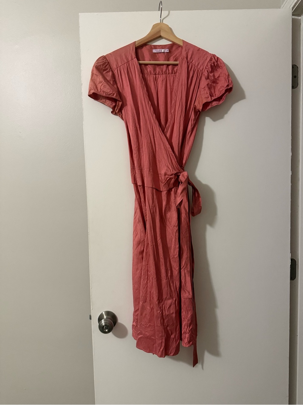 Mauve Pink 100% silk Calypso wrap dress